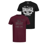 LONSDALE Maglietta grigio scuro / merlot / nero / bianco Uomo LONSDALE M
