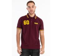 Lonsdale Hellister Polo, Oxblood/Yellow, S Uomo