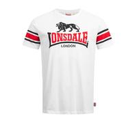 Lonsdale HEMPRIGGS T-Shirt, Bianco/Nero/Rosso, M Men's