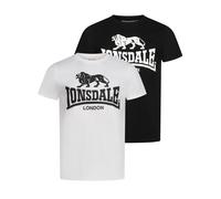 LONSDALE Maglietta 'KELSO' nero / bianco Uomo LONSDALE XXXL