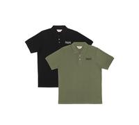 Lonsdale Lingholme Short Sleeve Polo 2 Units Verde,Nero M Uomo