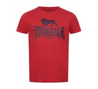 Lonsdale Silverhill, T Shirt Uomo, Vestibilità Normale Dark Red/Navy, M