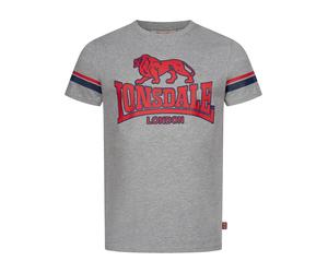 LONSDALE Maglietta 'Melthey' grigio / rosso / nero Uomo - Abbigliamento - Taglie comode - Maglie e T-shirt LONSDALE M