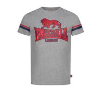 LONSDALE Maglietta 'Melthey' grigio / rosso / nero Uomo LONSDALE M grigio / rosso / nero