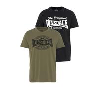 Lonsdale Morham Short Sleeve T-shirt Verde,Nero L Uomo