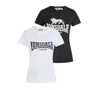 LONSDALE Maglietta 'Nash' nero / bianco Donna - Abbigliamento - Taglie comode - Maglie e top - Maglie e T-shirt LONSDALE L