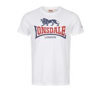 Lonsdale Lion Two Tone T-Shirt, Bianco/Blu Navy/Rosso, S Uomo