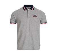 Lonsdale OCCUMSTER Polo Shirt, Marna Grigio/Navy/Rosso, L Men's