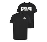 Lonsdale Piddinghoe Short Sleeve T-shirt 2 Units Nero XL Uomo