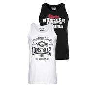 LONSDALE Maglietta rosso ruggine / nero / bianco Uomo LONSDALE XXXL
