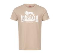 LONSDALE Maglietta 'St. Erney' sabbia / bianco Uomo LONSDALE XS sabbia / bianco