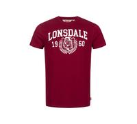 Lonsdale STAXIGOE T-Shirt, Sangue di Bue/Bianco, L Men's