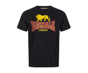LONSDALE Maglietta 'Taverham' giallo / granatina / nero Uomo - Abbigliamento - Taglie comode - Maglie e T-shirt LONSDALE XL