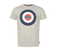 LONSDALE Maglietta 'Trevose' blu scuro / grigio sfumato / rosso / bianco Uomo LONSDALE M