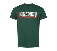 LONSDALE Maglietta 'Two Tone' verde scuro / rosso / bianco Uomo LONSDALE M verde scuro / rosso / bianco