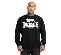 Lonsdale London Gosport - Felpa da Uomo, a Girocollo, Taglia XXXL, Colore: Nero