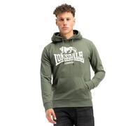 Lonsdale Fremington Felpa con Cappuccio, Verde/Bianco, S Uomo