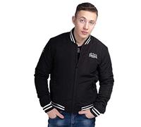 Lonsdale Men Lightweight Jacket Trusthorpe, Colore:Black/White, Taglia:S