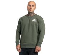 Lonsdale Men Sweatshirt Longridge, Colore:Olive/White, Taglia:L