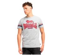 Lonsdale Methley T-Shirt, Marl Grey/Navy/Red, XXL Uomo