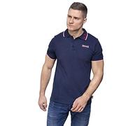 Lonsdale Polo Lion uomo – manica corta, colletto con leone – Blu 2XL