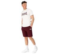 Lonsdale MOY - Set t-shirt e pantaloncini da uomo, bianco, S