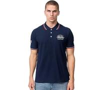 Lonsdale Moyne Polo, Navy/Rosso/Bianco, XL Uomo