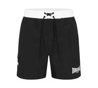 LONSDALE Pantaloncini da bagno 'Thorpe' nero / bianco, Taglia L