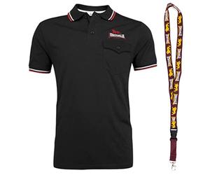 Lonsdale Polo - Polo - Camicia da uomo - Maglietta a maniche corte - Limited, Lynton Black, L