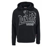 LONSDALE Pullover 'Tadley' nero / bianco Uomo - Abbigliamento - Pullover e cardigan - Pullover - Pullover con cappuccio LONSDALE L