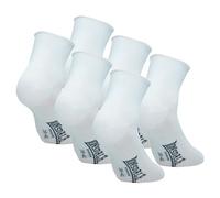 Lonsdale Quarter 6 Paia di calzini sopra la caviglia, Cotone (Bianco Roll Cuff, 38-41)