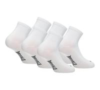 Lonsdale Quarter 6 Paia di calzini sopra la caviglia, ottima qualità di cotone (Bianco, 43-46)