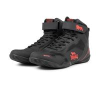 Lonsdale Rufford, Scarpe da Boxe Unisex-Adulto, Nero/Rosso, 40 EU