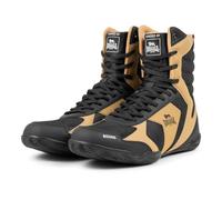 Lonsdale Heskin, Scarpe da Boxe Unisex-Adulto, Nero, Oro, Bianco, 43 EU