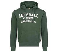 Lonsdale SMERLIE Hooded Sweatshirt, Bottiglia Verde/Bianco, S Men's
