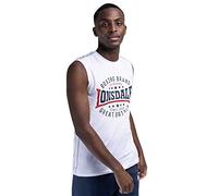 Maglia Lonsdale St. Agnes senza maniche bianco nero rosso - L