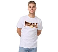 T-shirt Lonsdale Classic a maniche corte bianco nero giallo - M