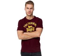 Lonsdale T-Shirt Manica Corta Original, Regular Fit, Rosso (Bordeaux), M