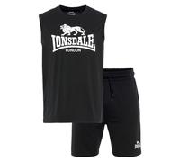 Lonsdale Allanton Tuta Tracksuit, Nero/Bianco, XXXXXL Uomo