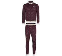 Lonsdale Ashwell Tuta Sportiva, Oxblood/Ecru, L Uomo