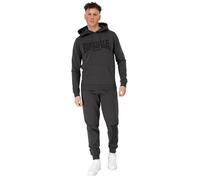 Lonsdale Tuta da uomo con cappuccio, vestibilità stretta, CLOUDY, antracite/nero, 3XL