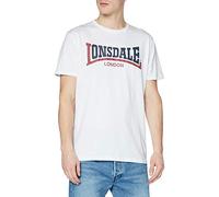 Lonsdale Two Tone, T Shirt Uomo, Bianco (White), S