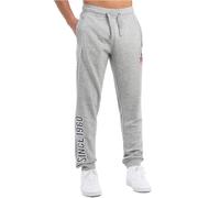 Lonsdale Virkie Jogging, Marl Grey/Navy/Red, XXXL Uomo