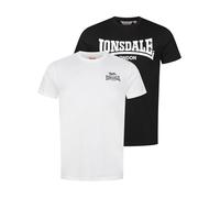 Lonsdale Maglietta Yarnbrook Nero/Bianco Uomo 5XL