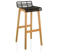 LONSO W - Sgabello da bar Rovere/nero