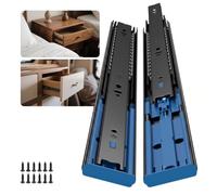LONTAN 1 paio di guide per cassetti con chiusura ammortizzata, 500 mm | Guide per cassetti da cucina, guide di ricambio con cuscinetti a sfera, estensione completa, guide per cassetti resistenti