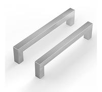 LONTAN 10 maniglie per armadi, mobili, in acciaio inox, per mobili da cucina, cucina, 224 mm, distanza tra i fori per porte, armadi, cucina, in acciaio inox