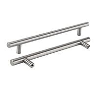 LONTAN 10 Pezzi Maniglie per Mobili da Cucina Antichi e Vintage - Argento LS201BSS160 - Nichel Spazzolato per Bambini