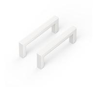 LONTAN 30 Pezzi Maniglie per Mobili Bianco Maniglie Cucina Distanza dei Fori 96mm Maniglie per Mobili da Cucina Maniglie Armadio Maniglie Mobile Bagno