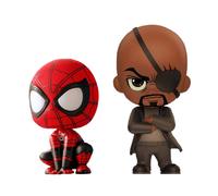 Lontano da casa Spider-Man e Nick Fury Cosbaby 3,75" Hot Toys Bobble-Head Fig 2P